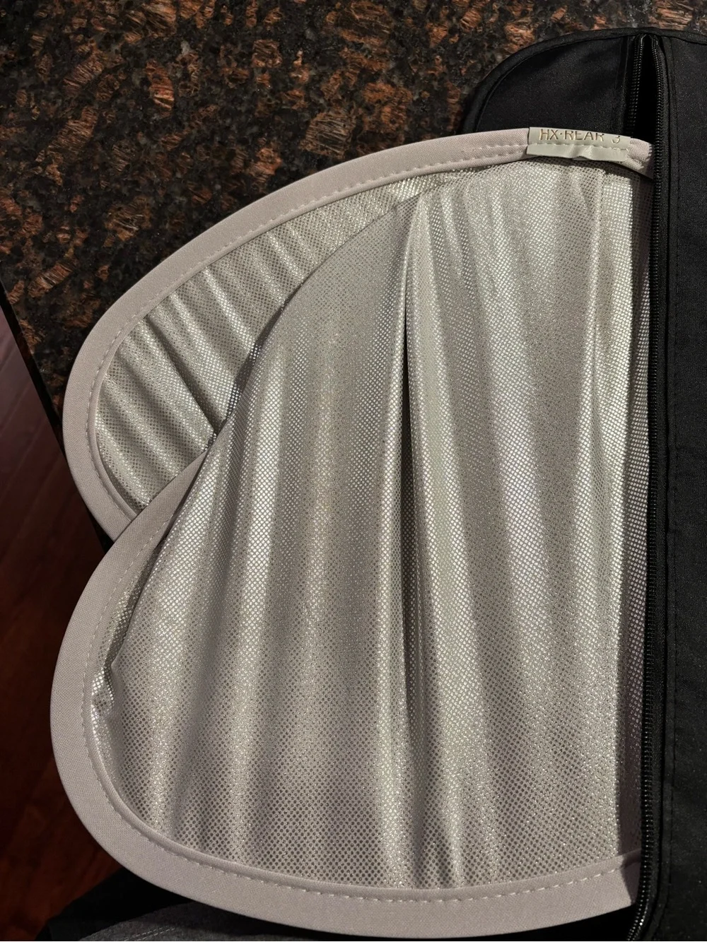 Tesla Model 3 Sunroof Shade Rear– White and Blue Accents